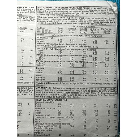 McCalls 8514 Sewing pattern hoodie pants size S M L - Picture 5 of 5